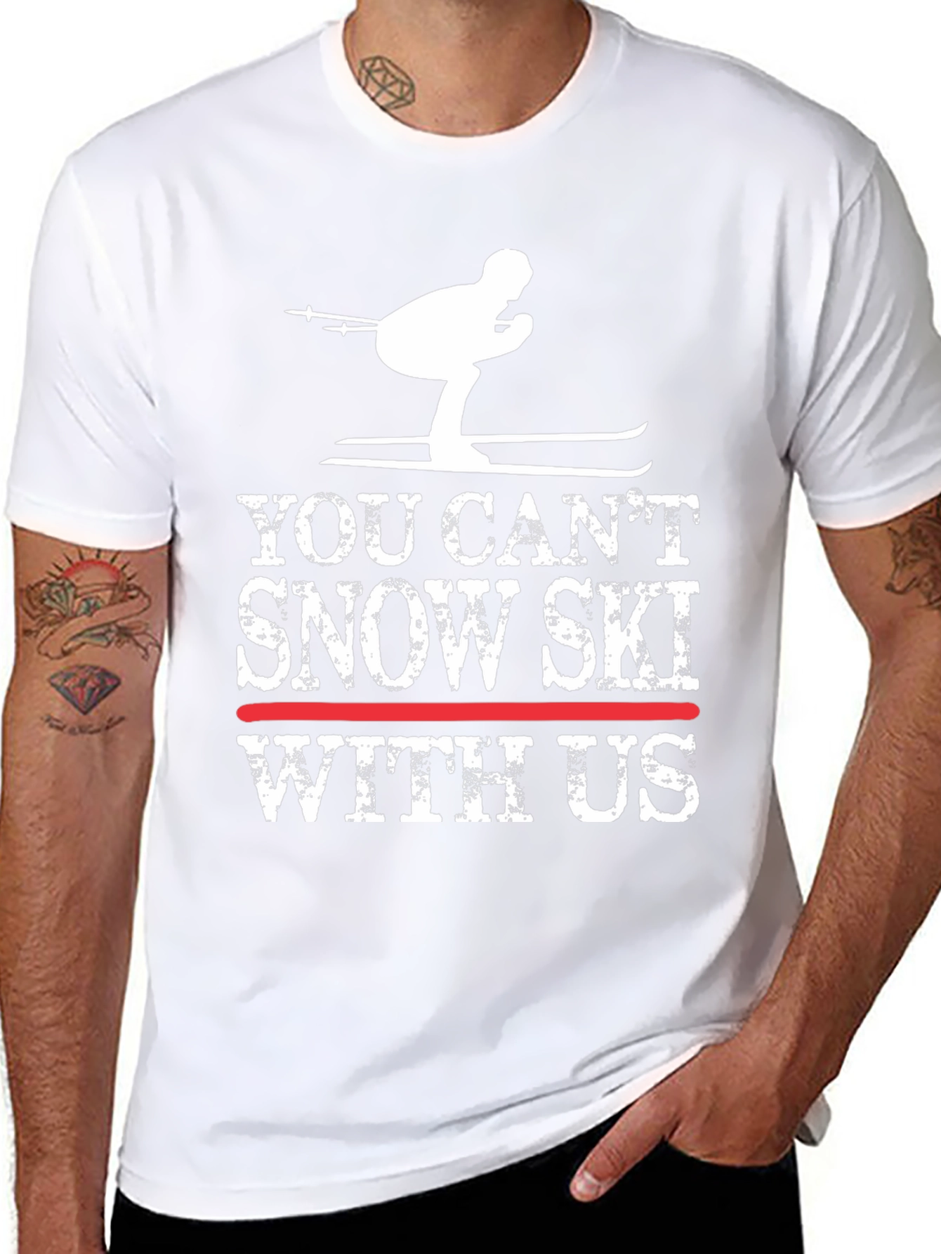 Funny Snow Skiing T-Shirt