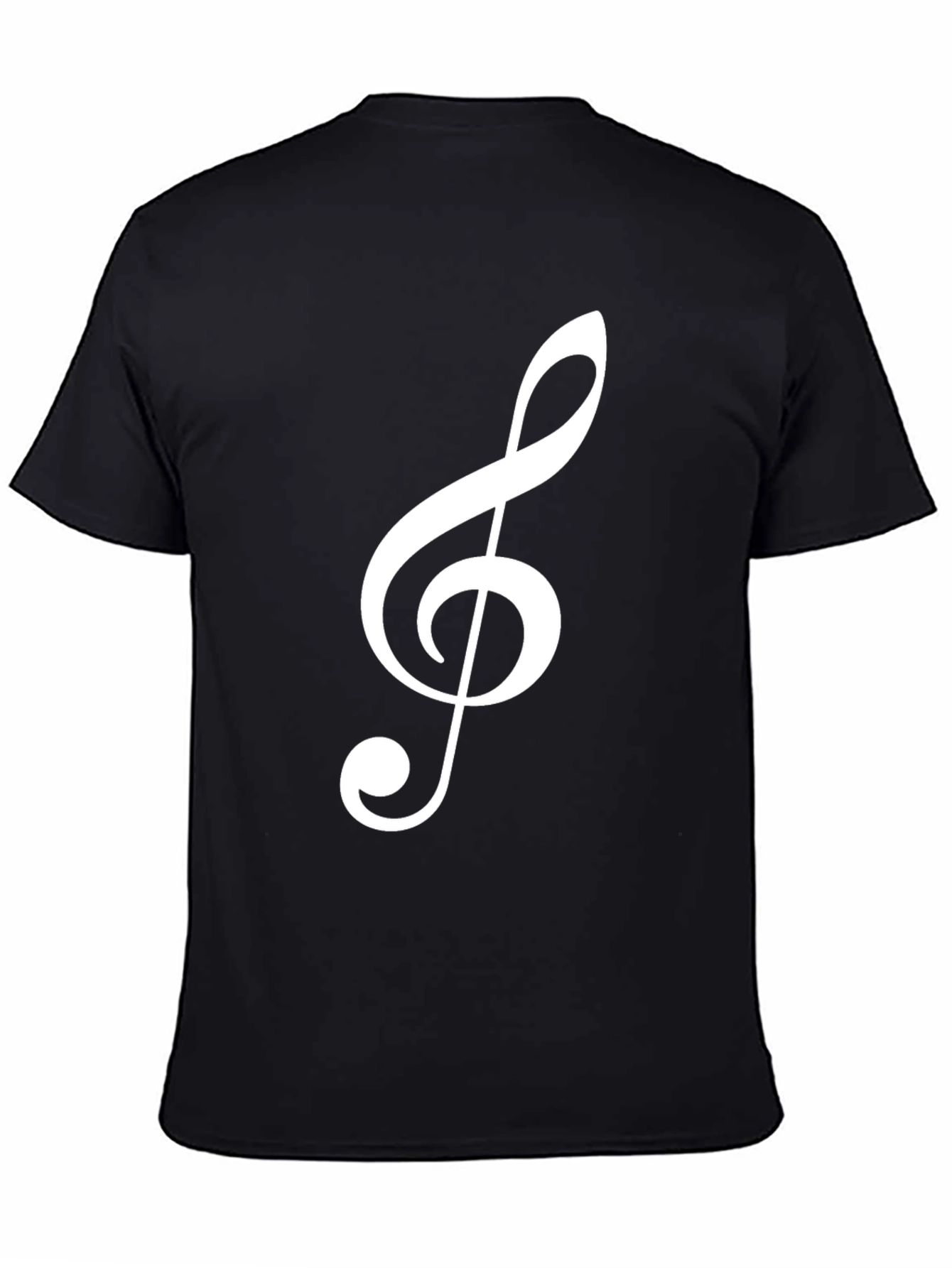 Musical Clef T-Shirt - Black Cotton