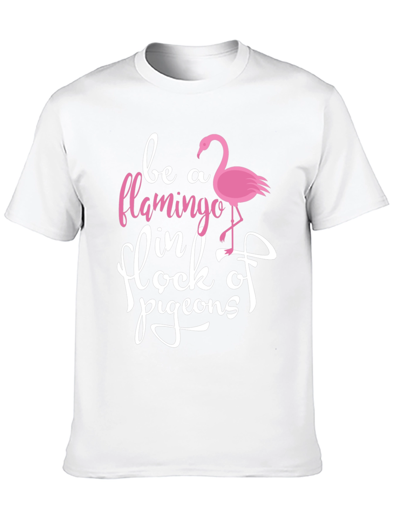 Be A Flamingo Graphic Print Black T-Shirt