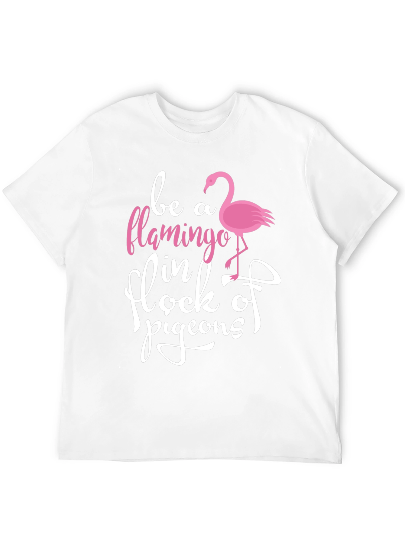Be A Flamingo Graphic Print Black T-Shirt