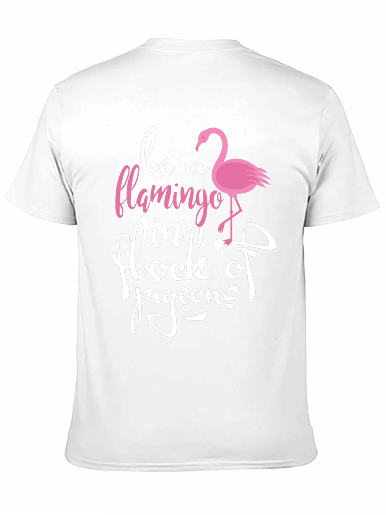 Be A Flamingo Graphic Print Black T-Shirt