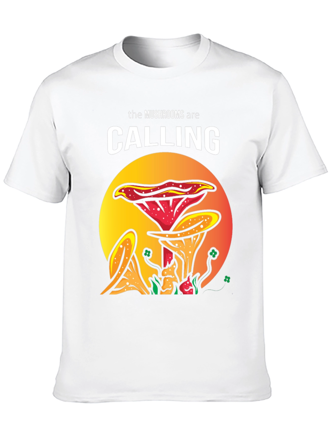 Mushroom Calling Graphic Tee - Funky Unisex T-Shirt