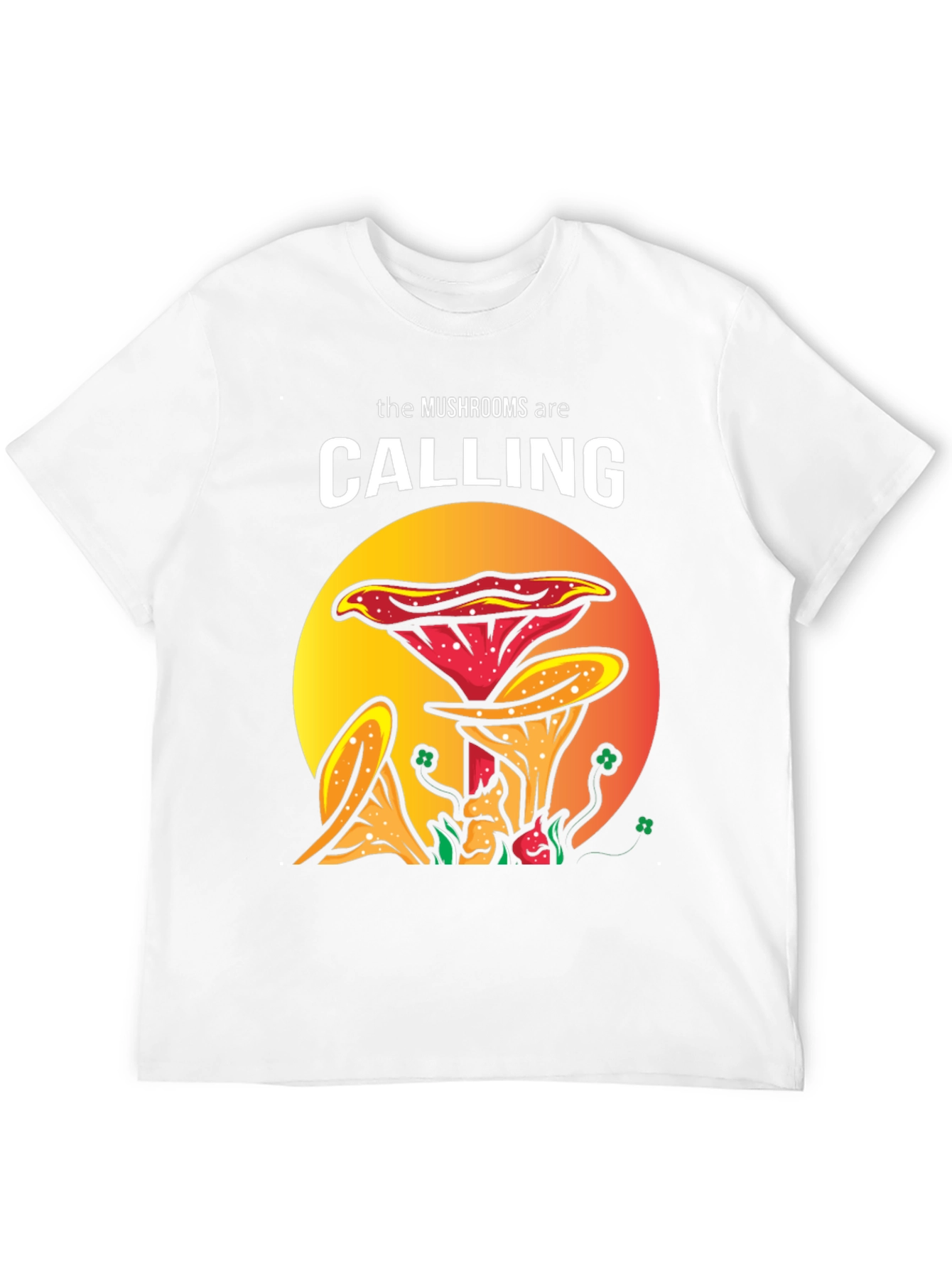 Mushroom Calling Graphic Tee - Funky Unisex T-Shirt