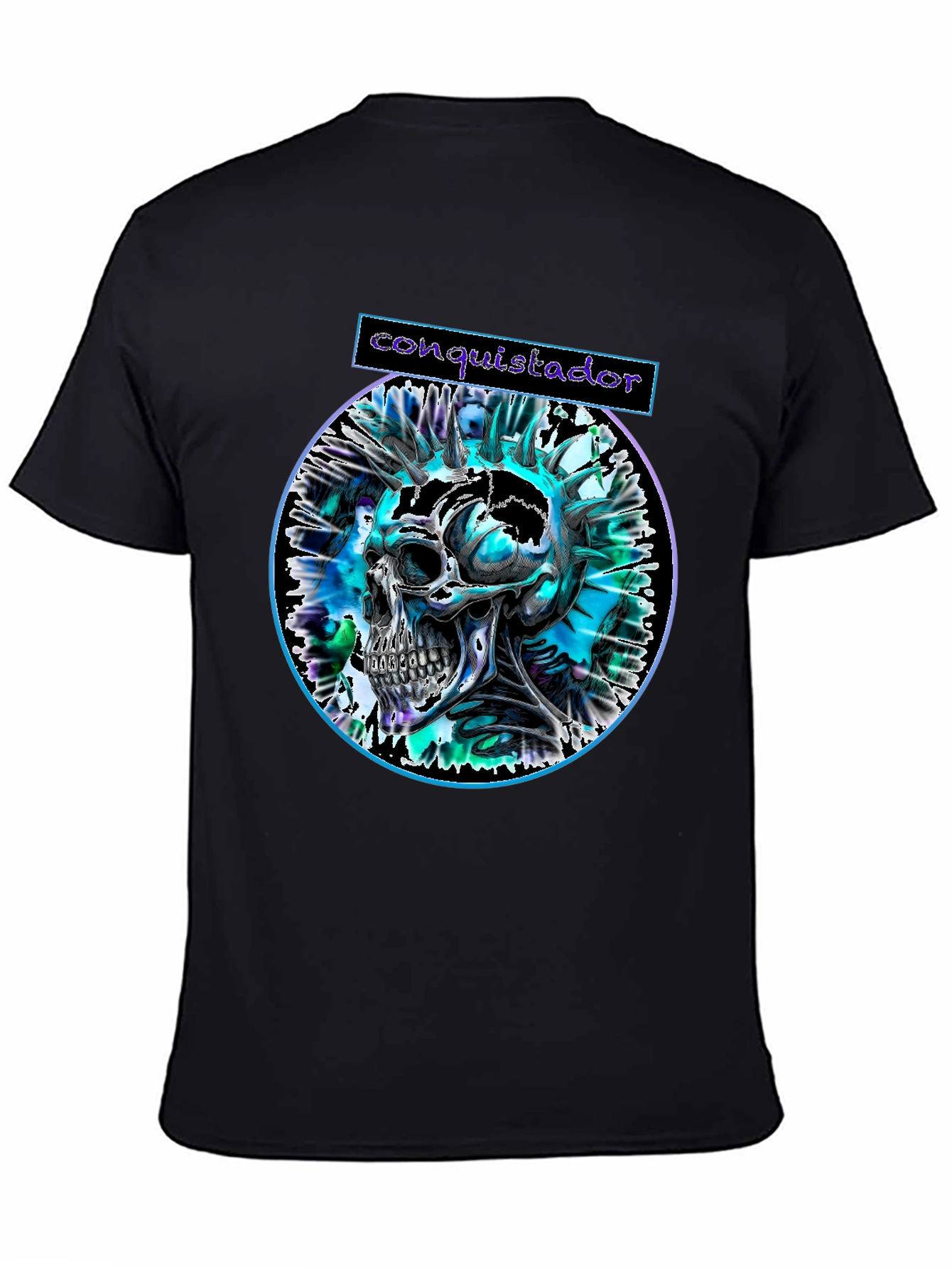 Conquistador Skull Graphic T-Shirt