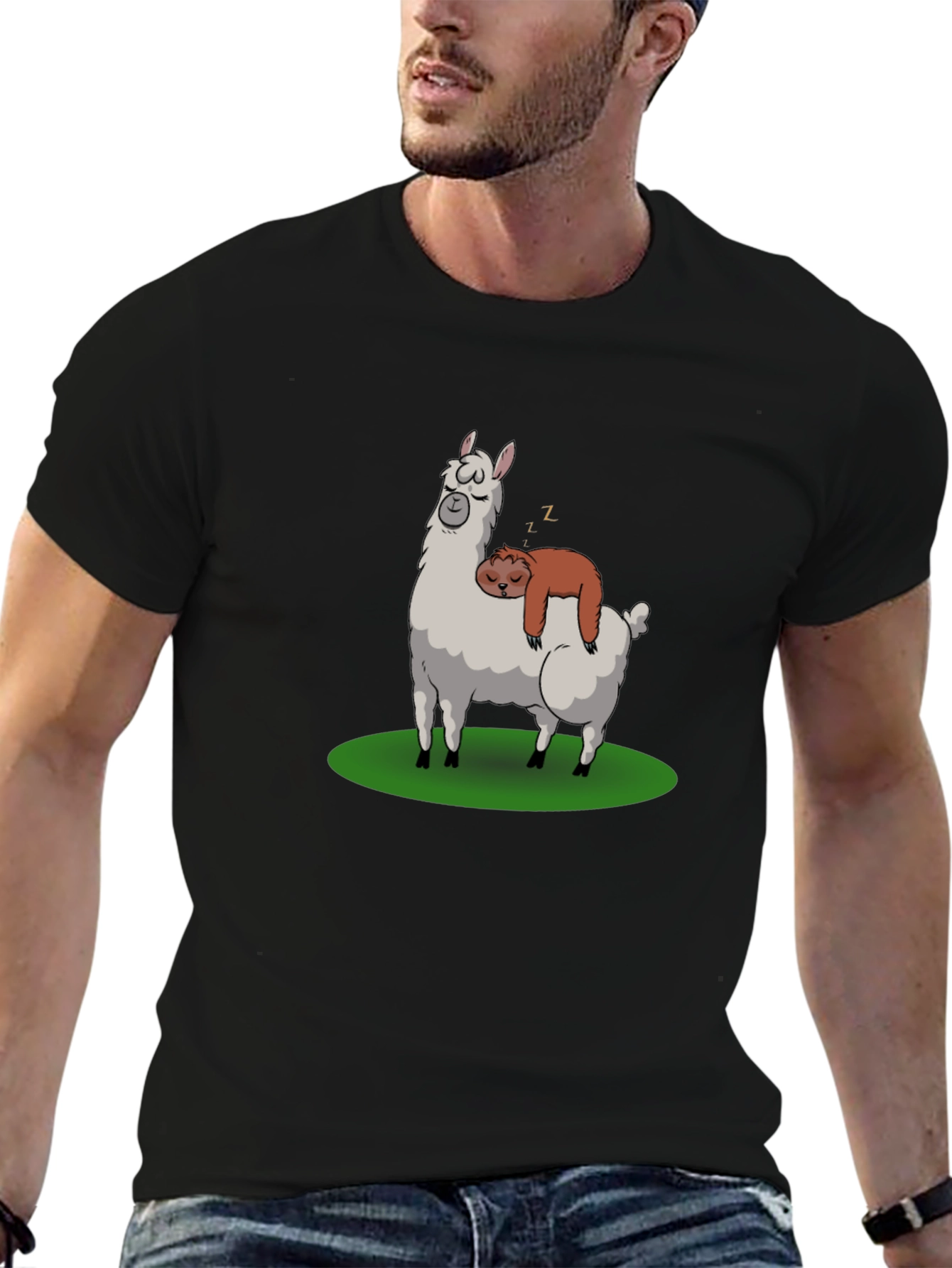 Llama and Sloth Nap T-Shirt