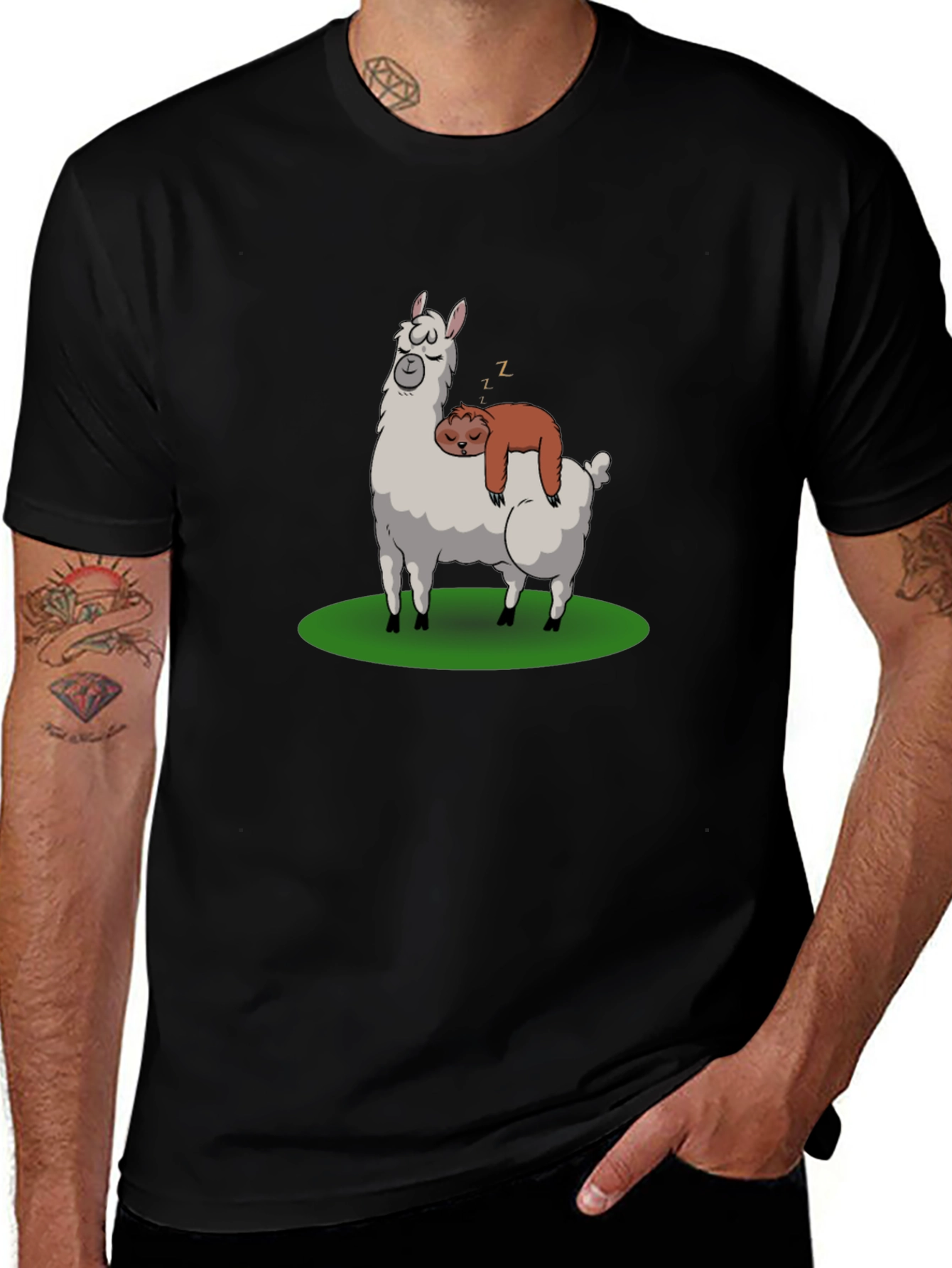 Llama and Sloth Nap T-Shirt
