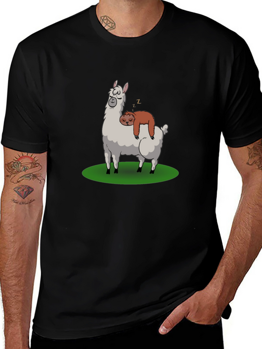 Llama and Sloth Nap T-Shirt