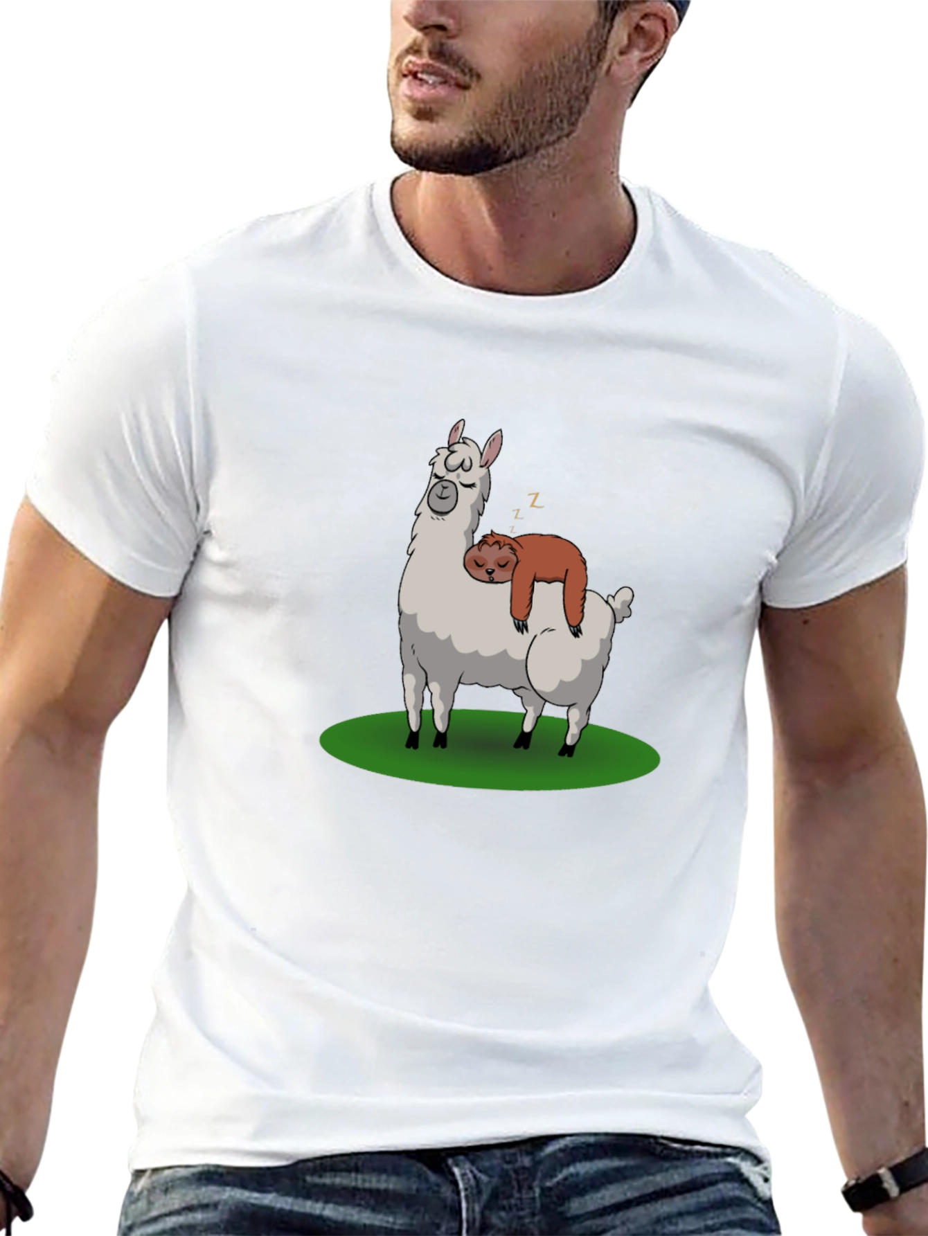 Llama and Sloth Nap T-Shirt