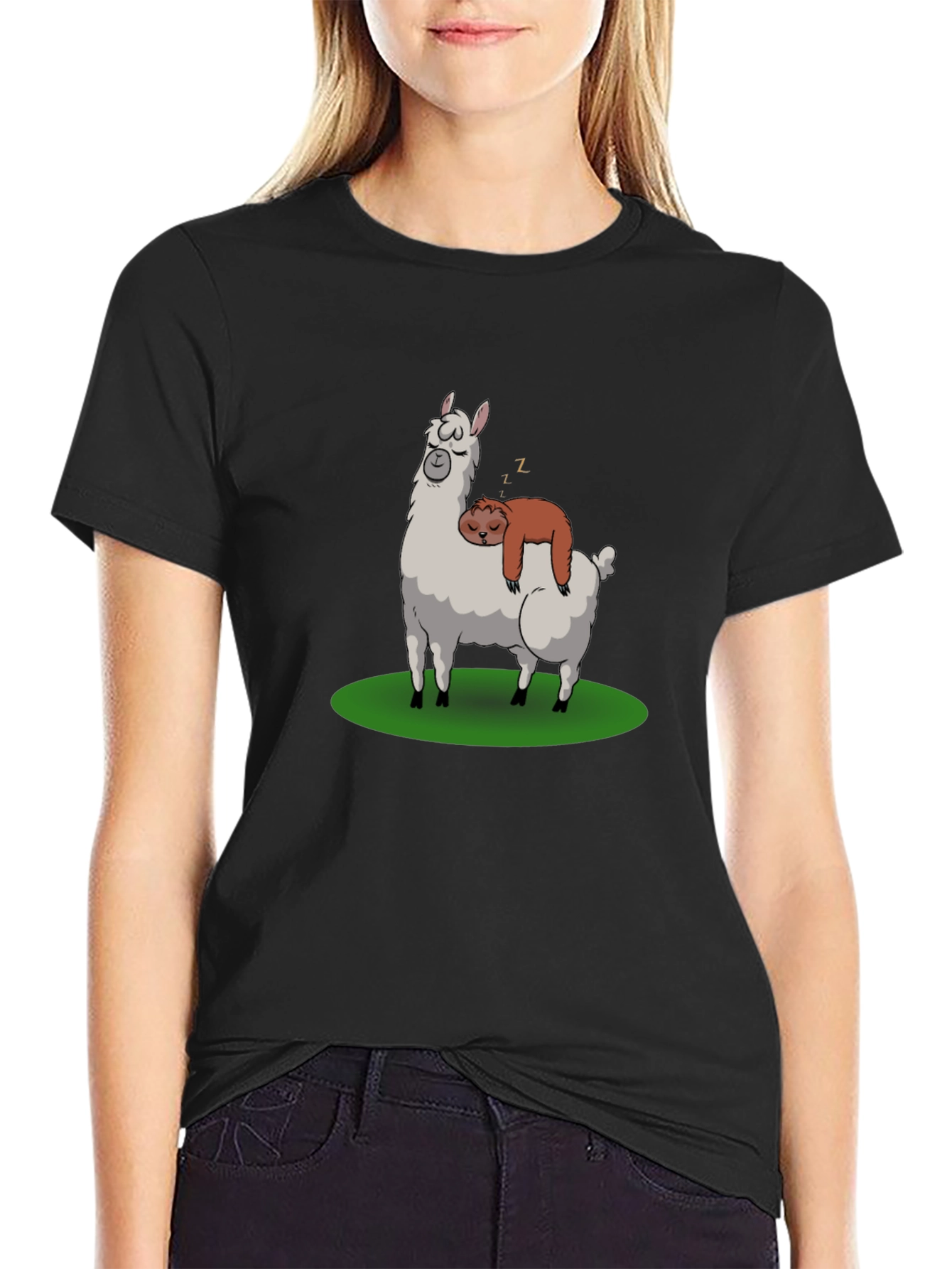 Llama and Sloth Nap T-Shirt