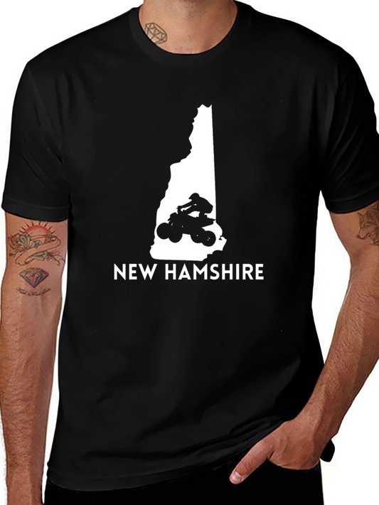 New Hampshire ATV T-Shirt - Black Graphic Tee