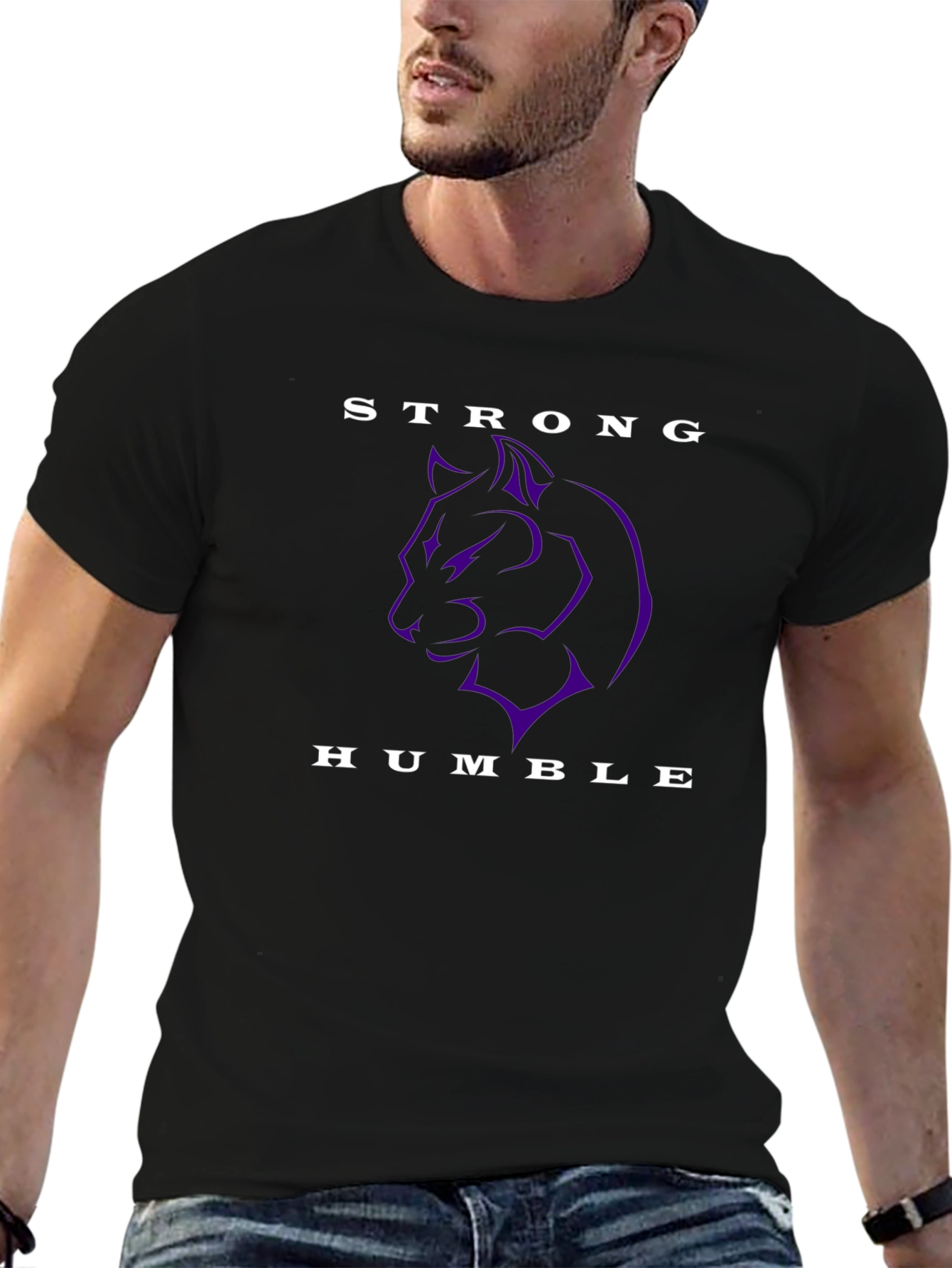 Strong Humble T-Shirt - Athletic Fit Quality Cotton