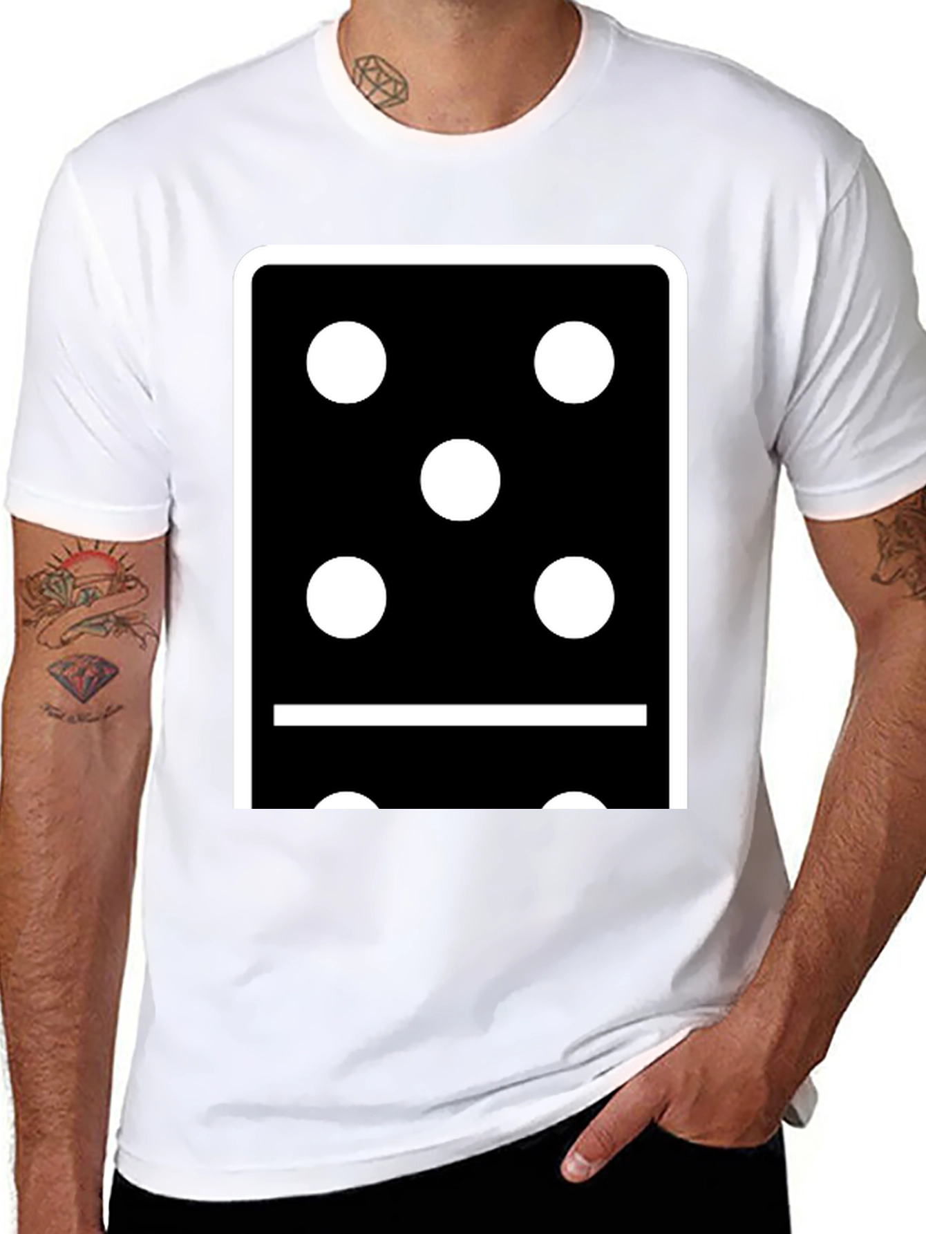 Domino Five T-Shirt - Classic Black