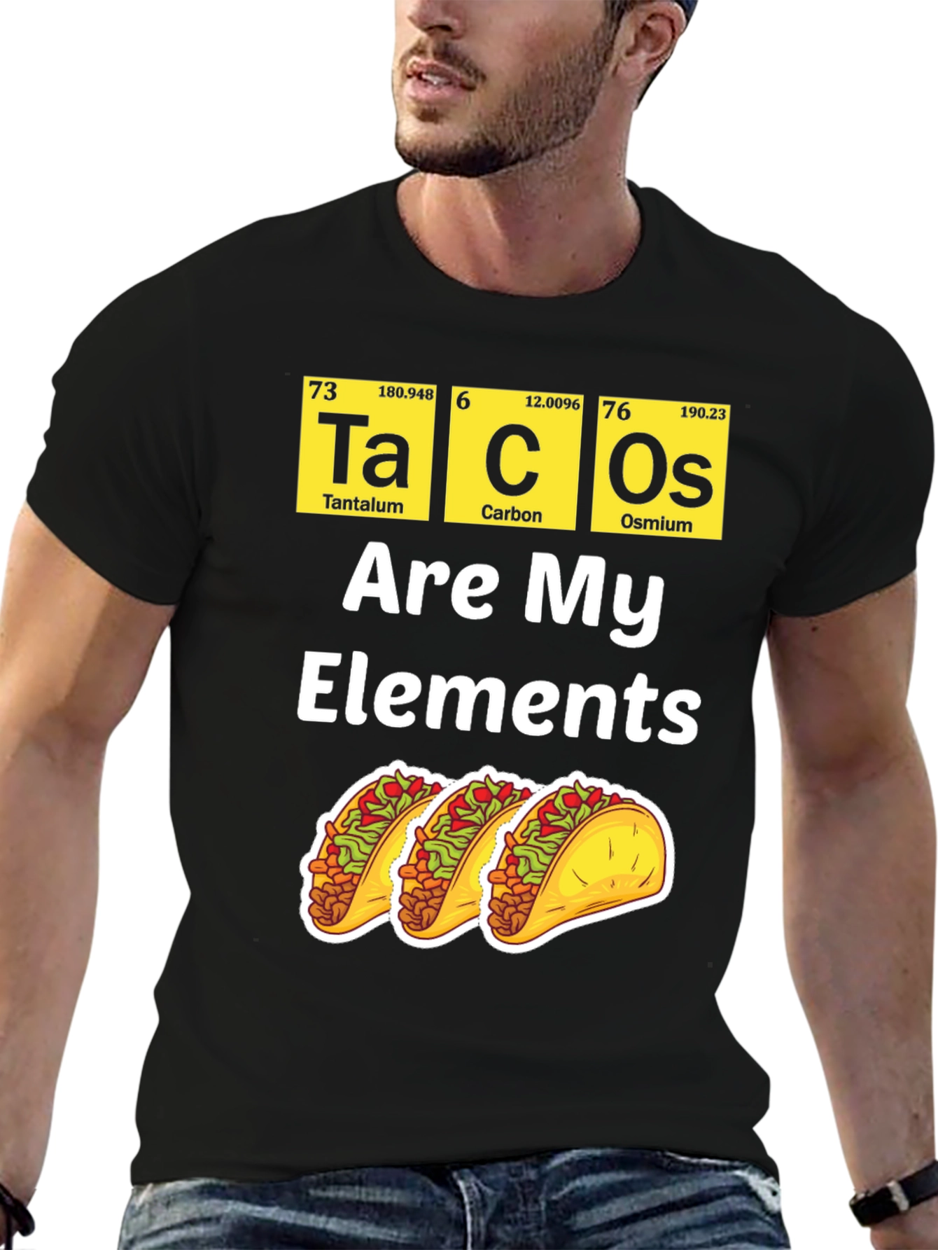 Tacos Are My Elements Funny Graphic T-Shirt