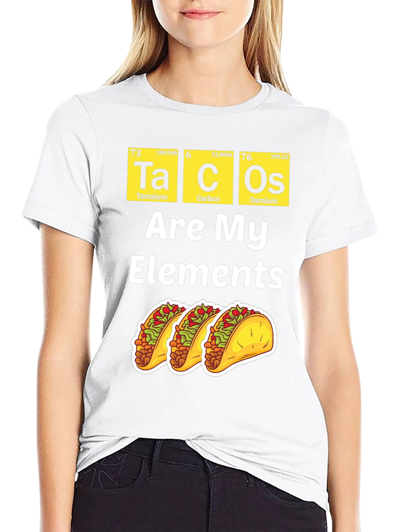 Tacos Are My Elements Funny Graphic T-Shirt