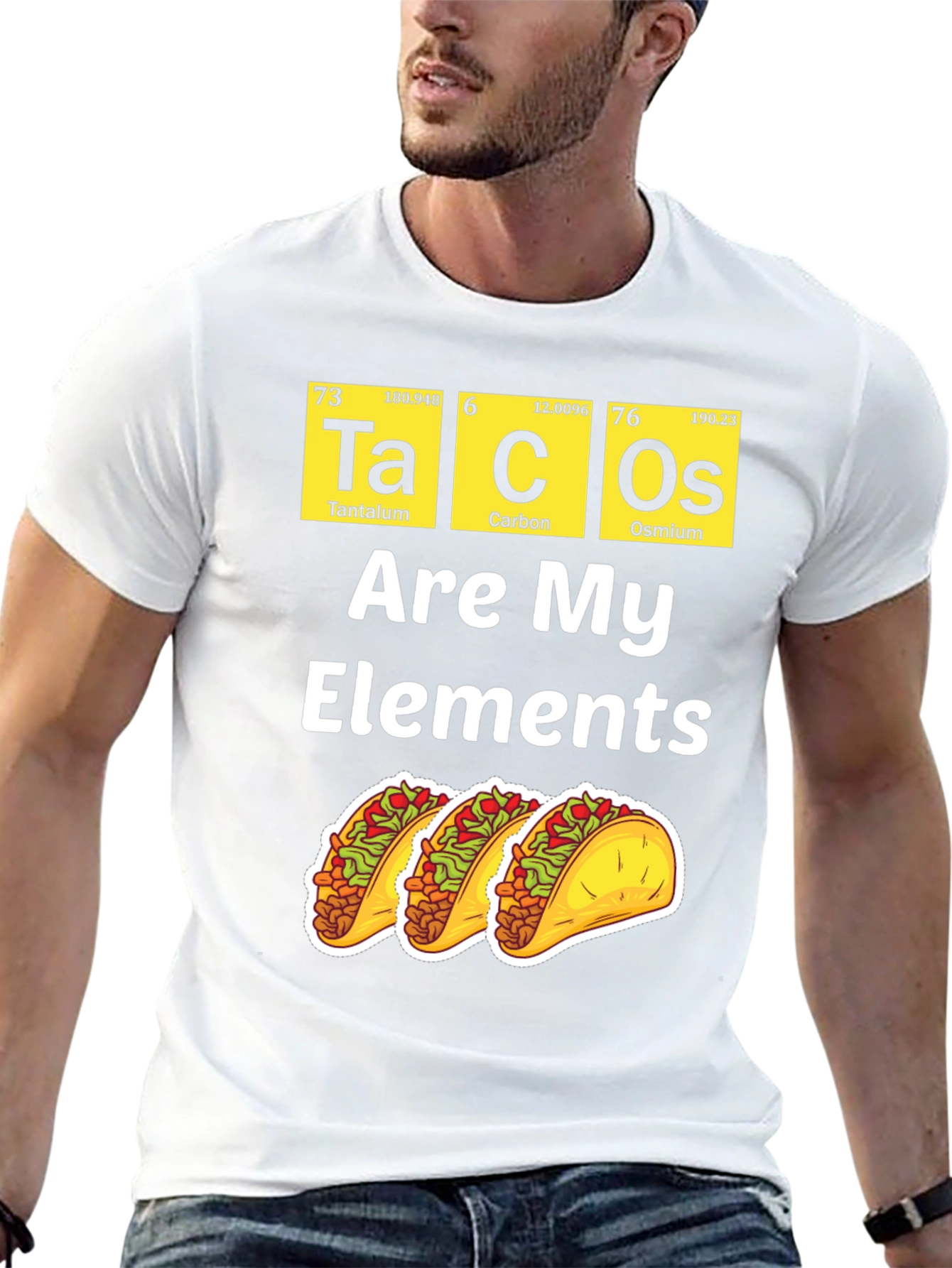 Tacos Are My Elements Funny Graphic T-Shirt