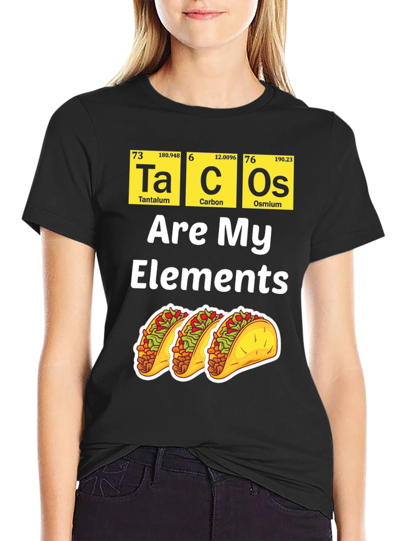 Tacos Are My Elements Funny Graphic T-Shirt