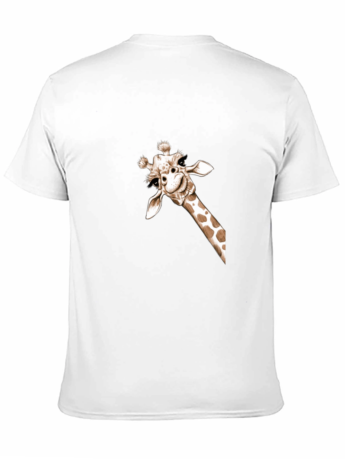 Giraffe Peek Graphic Tee - Soft Cotton Crewneck