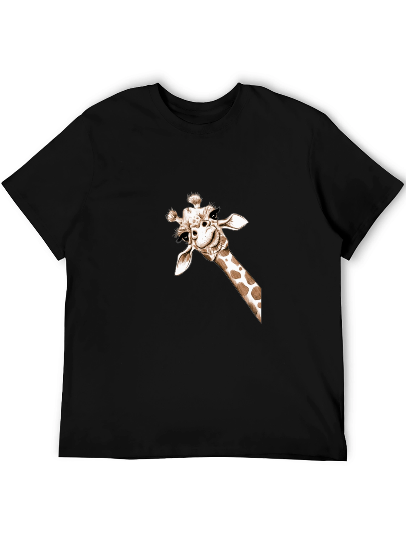 Giraffe Peek Graphic Tee - Soft Cotton Crewneck
