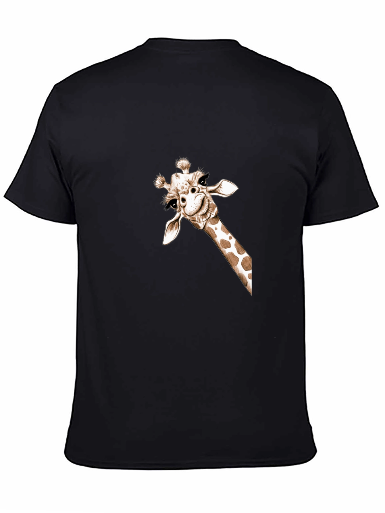 Giraffe Peek Graphic Tee - Soft Cotton Crewneck