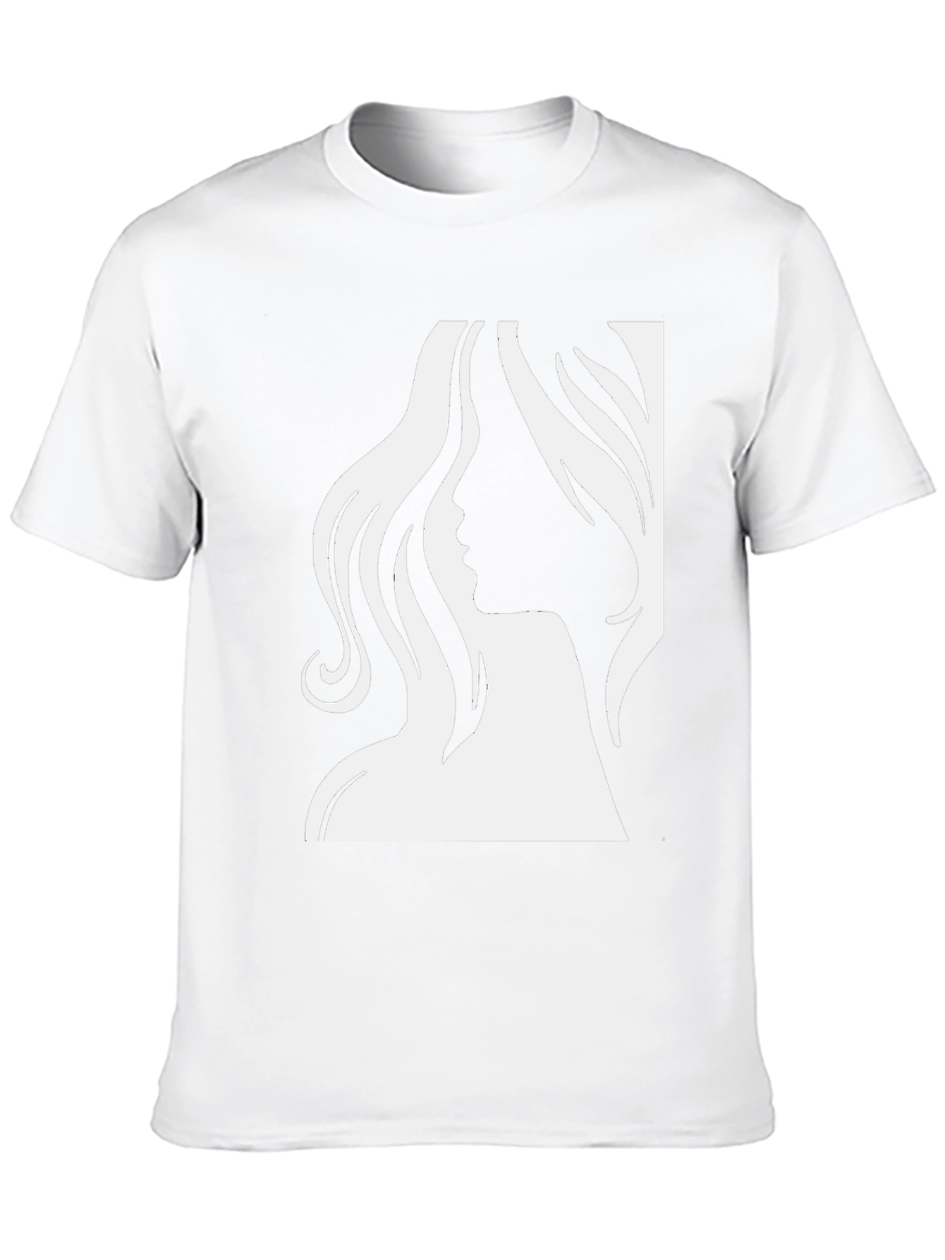 Elegant Woman Silhouette Graphic Tee - Black