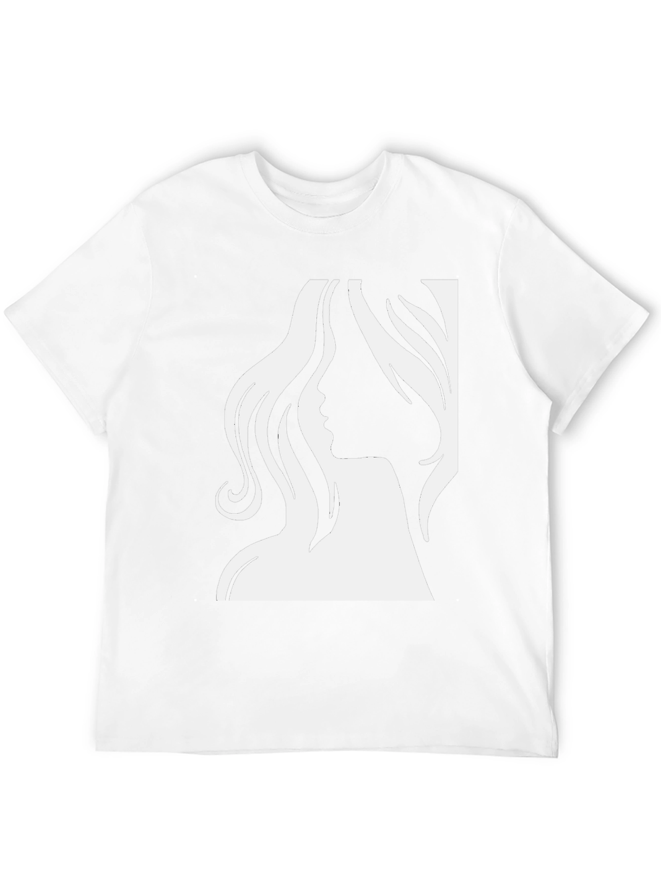 Elegant Woman Silhouette Graphic Tee - Black