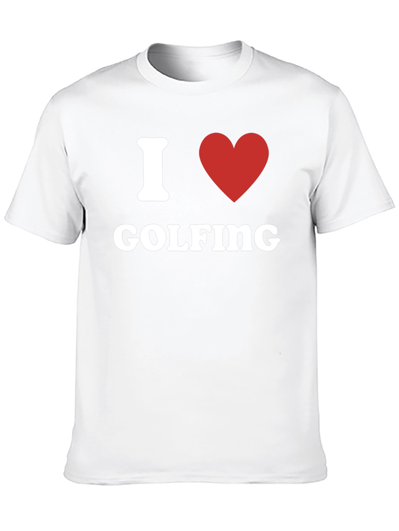 I Heart Golfing T-Shirt - Black Graphic Tee