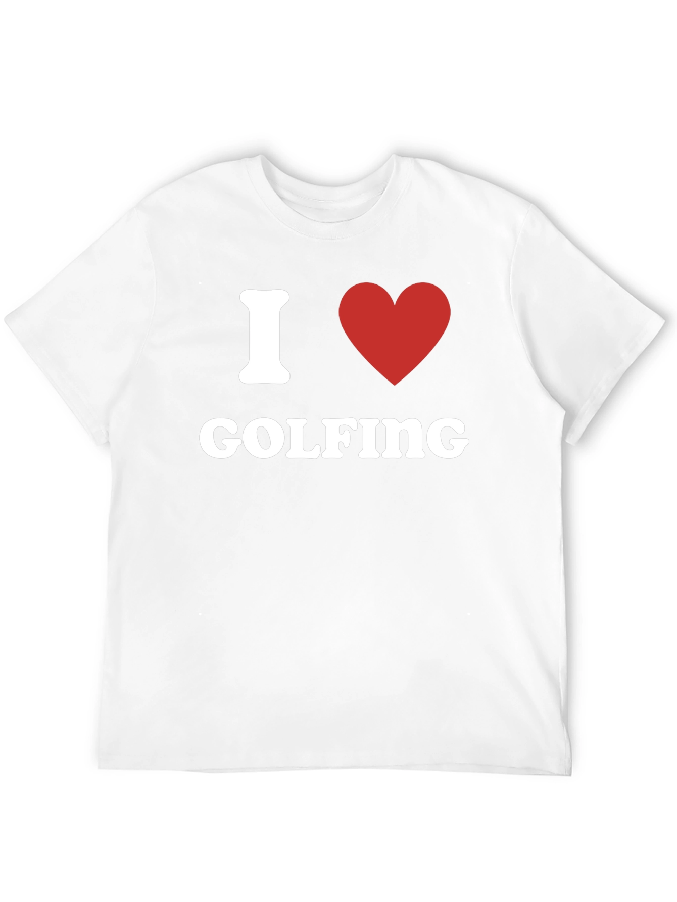 I Heart Golfing T-Shirt - Black Graphic Tee
