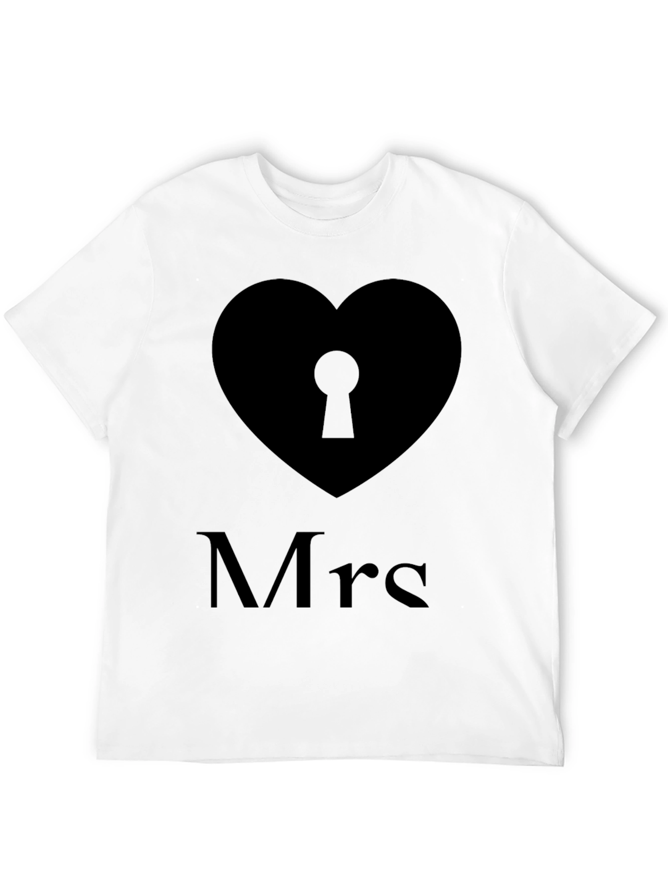 Mrs. Heart Lock T-Shirt - Stylish and Comfortable