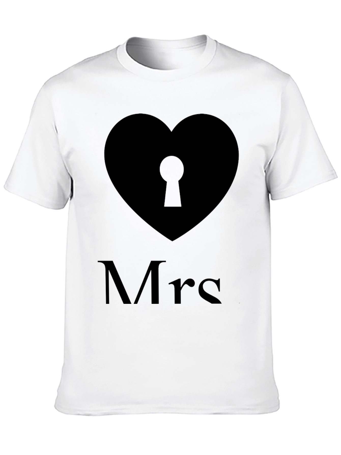 Mrs. Heart Lock T-Shirt - Stylish and Comfortable