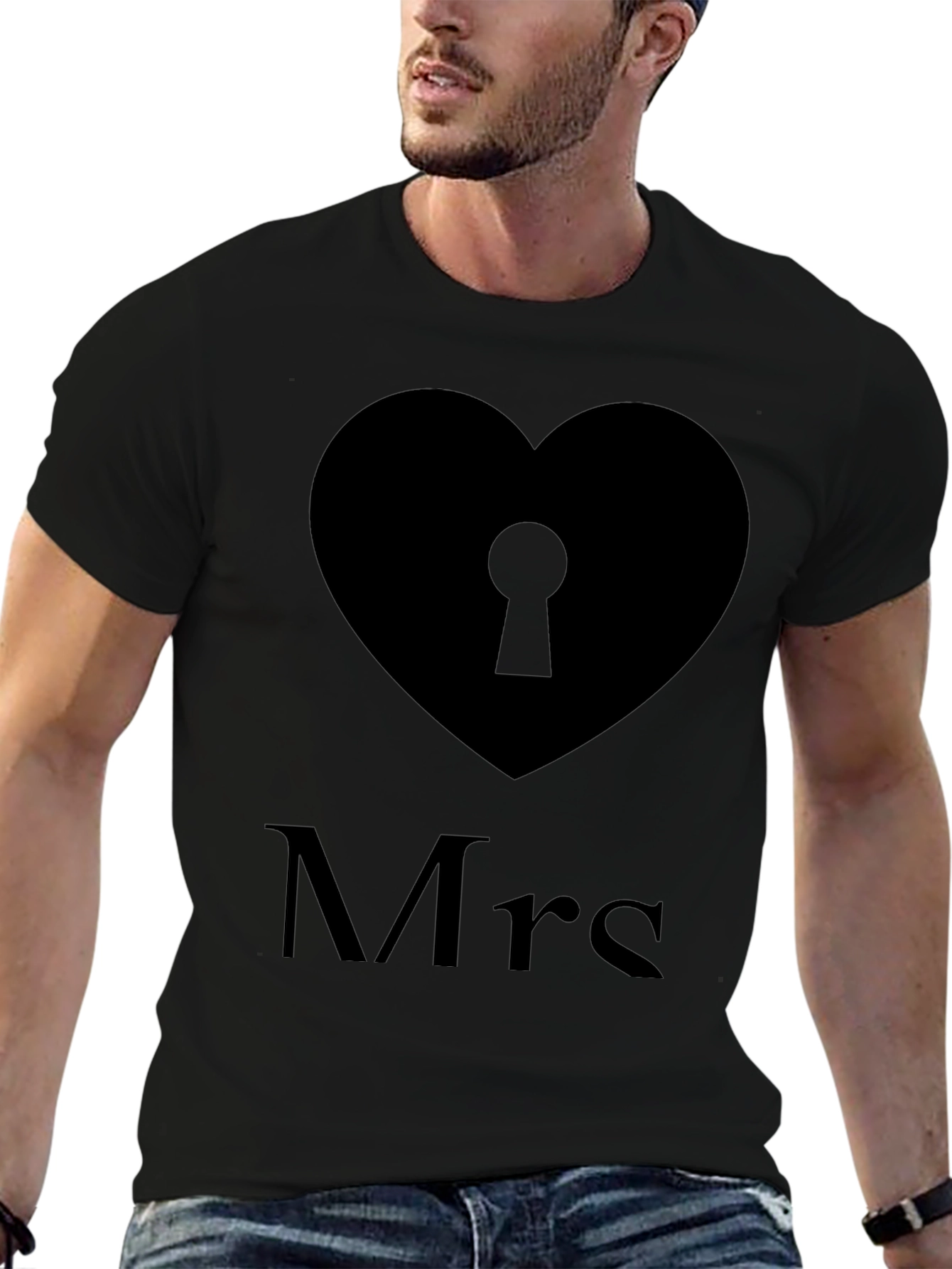 Mrs. Heart Lock T-Shirt - Stylish and Comfortable