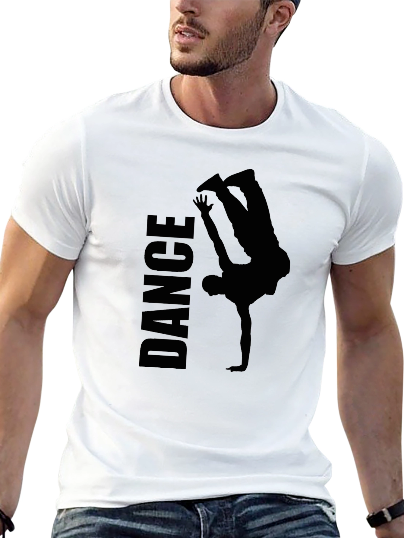 Black Dance Graphic Tee - Stylish Streetwear