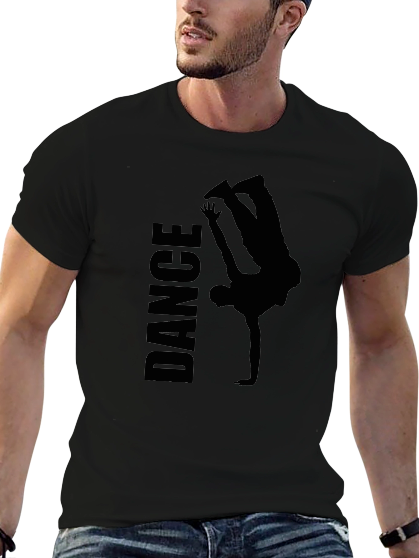 Black Dance Graphic Tee - Stylish Streetwear