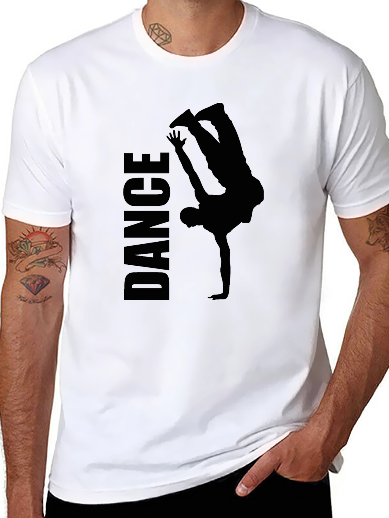 Black Dance Graphic Tee - Stylish Streetwear
