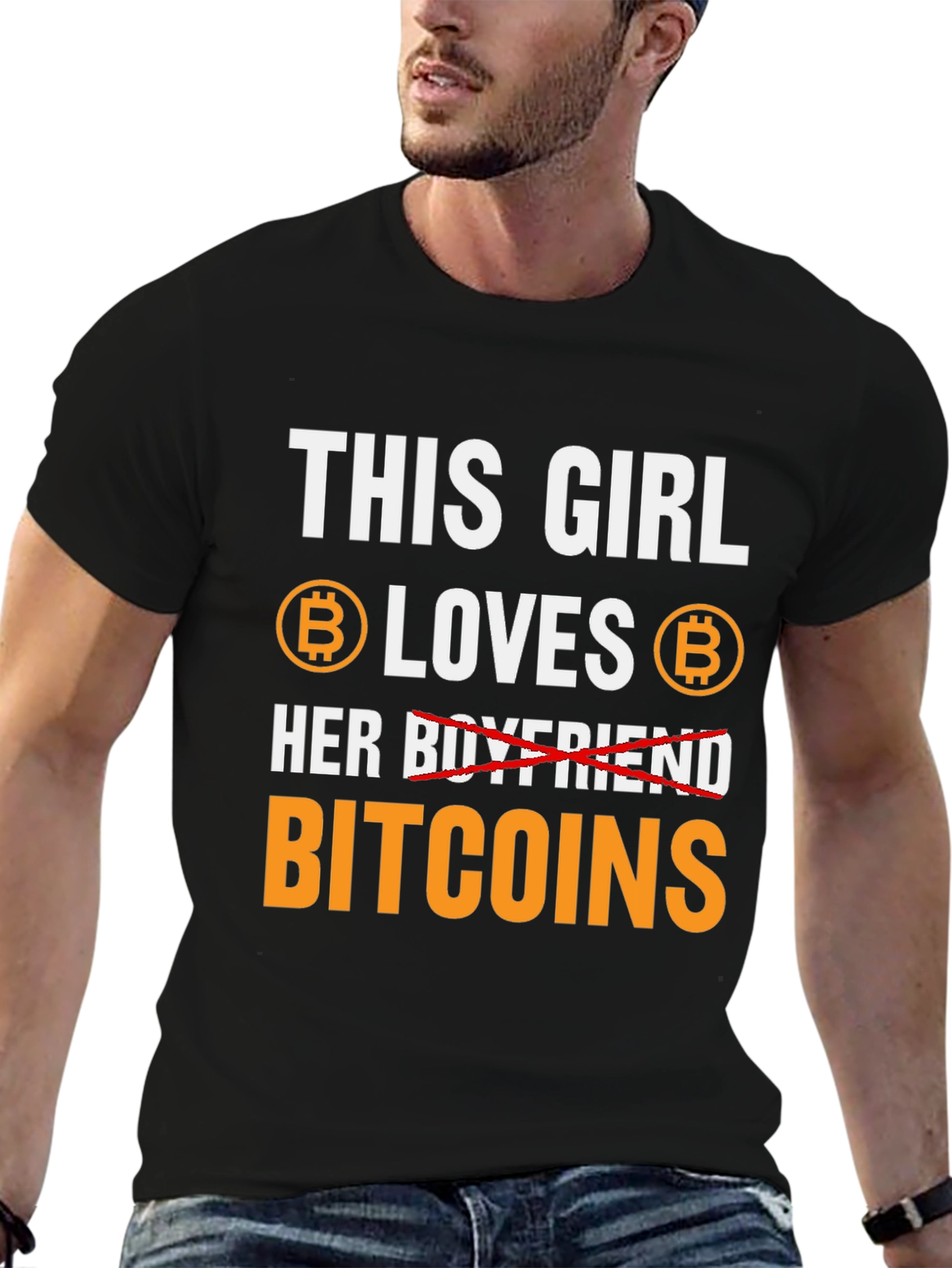 This Girl Loves Bitcoins T-Shirt Crypto HODL