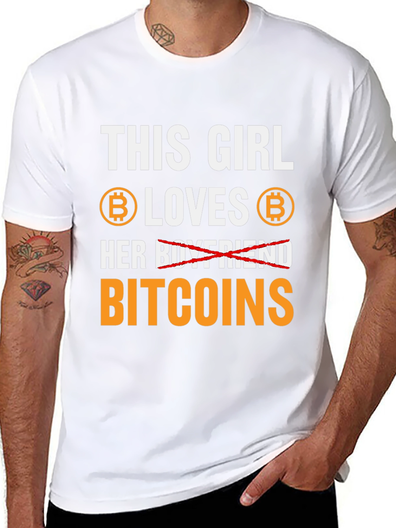 This Girl Loves Bitcoins T-Shirt Crypto HODL