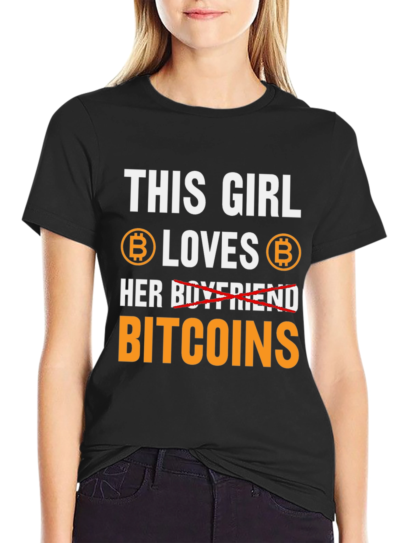 This Girl Loves Bitcoins T-Shirt Crypto HODL