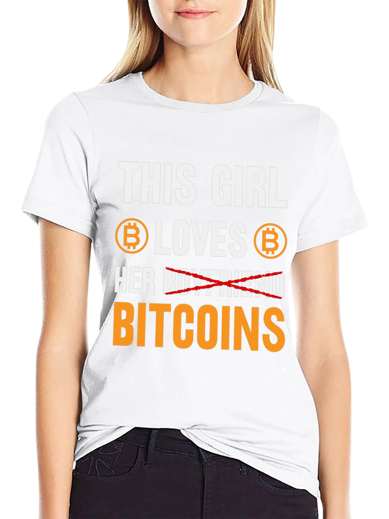 This Girl Loves Bitcoins T-Shirt Crypto HODL