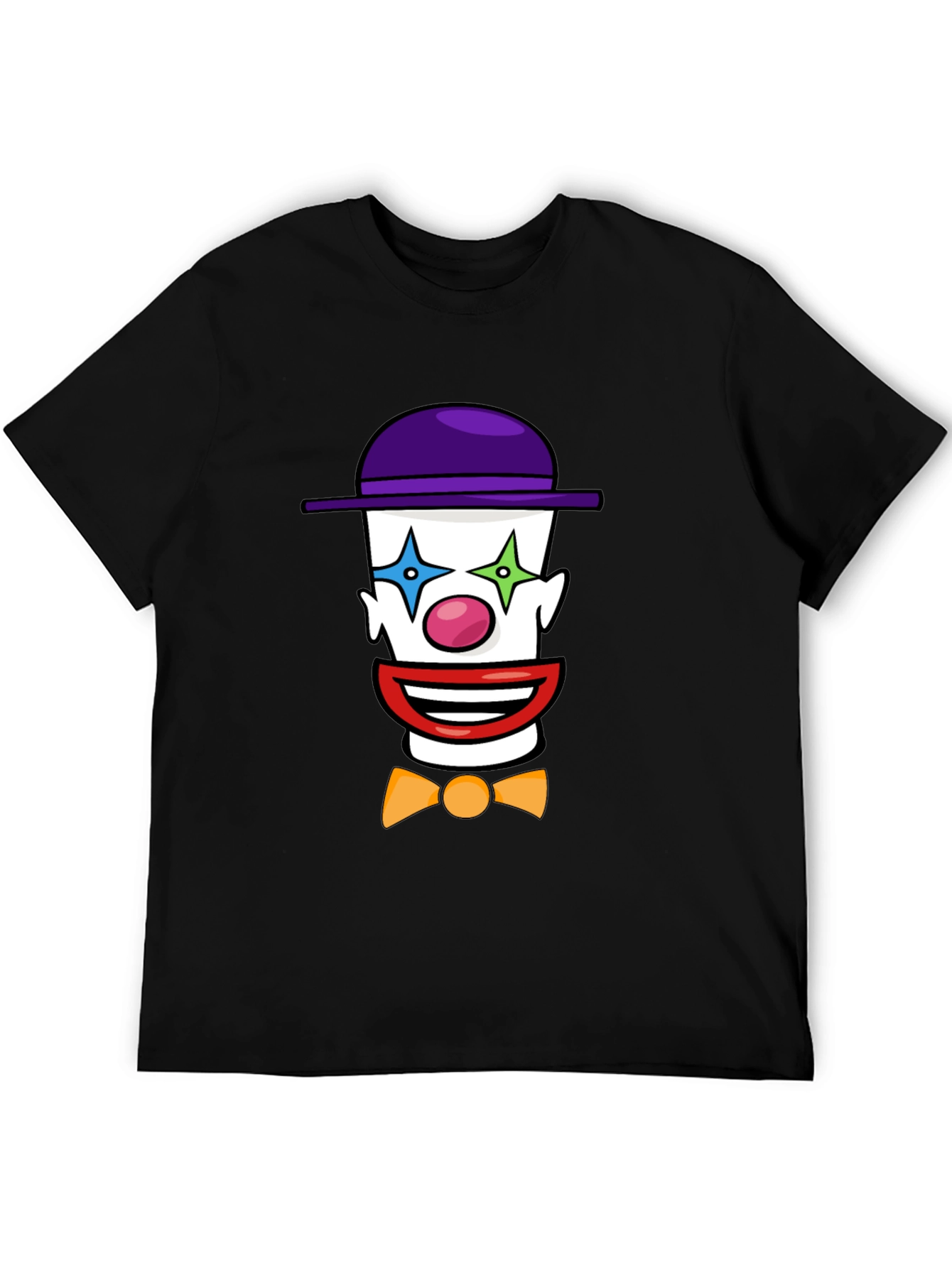 Clown Face Graphic T-Shirt - Black