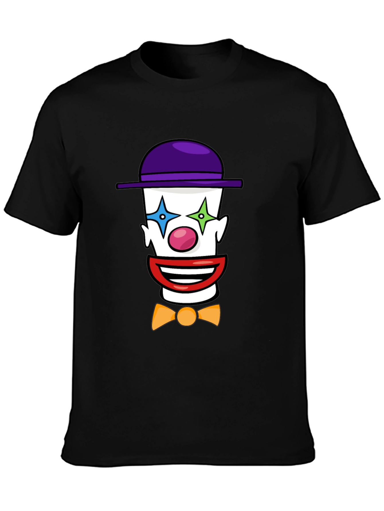 Clown Face Graphic T-Shirt - Black