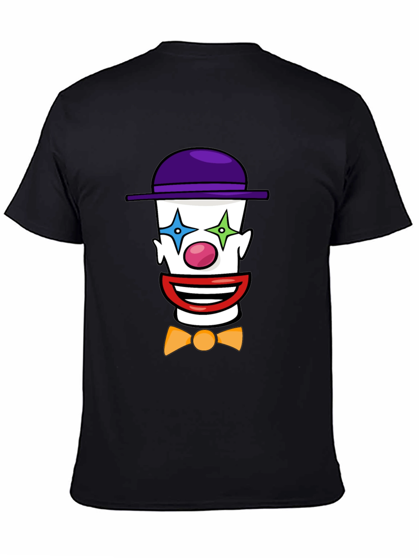 Clown Face Graphic T-Shirt - Black