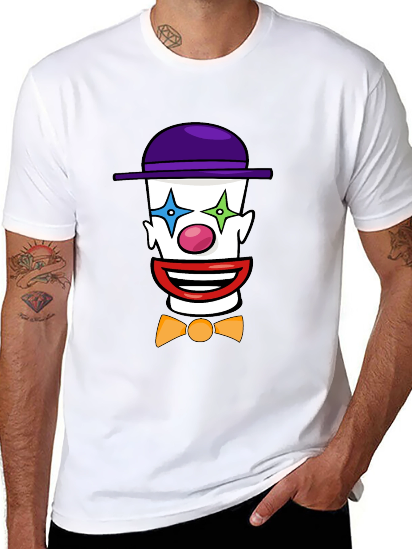 Clown Face Graphic T-Shirt - Black