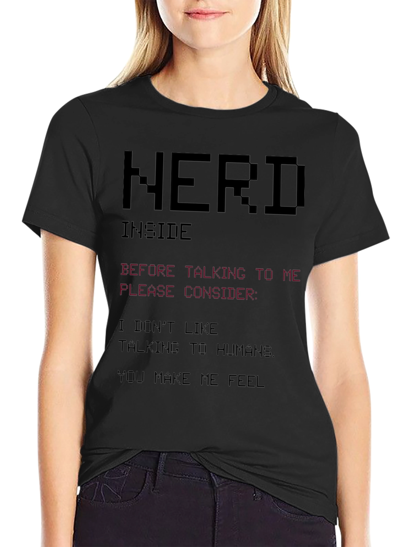 Nerd Inside Graphic Tee - Introvert Humor T-Shirt