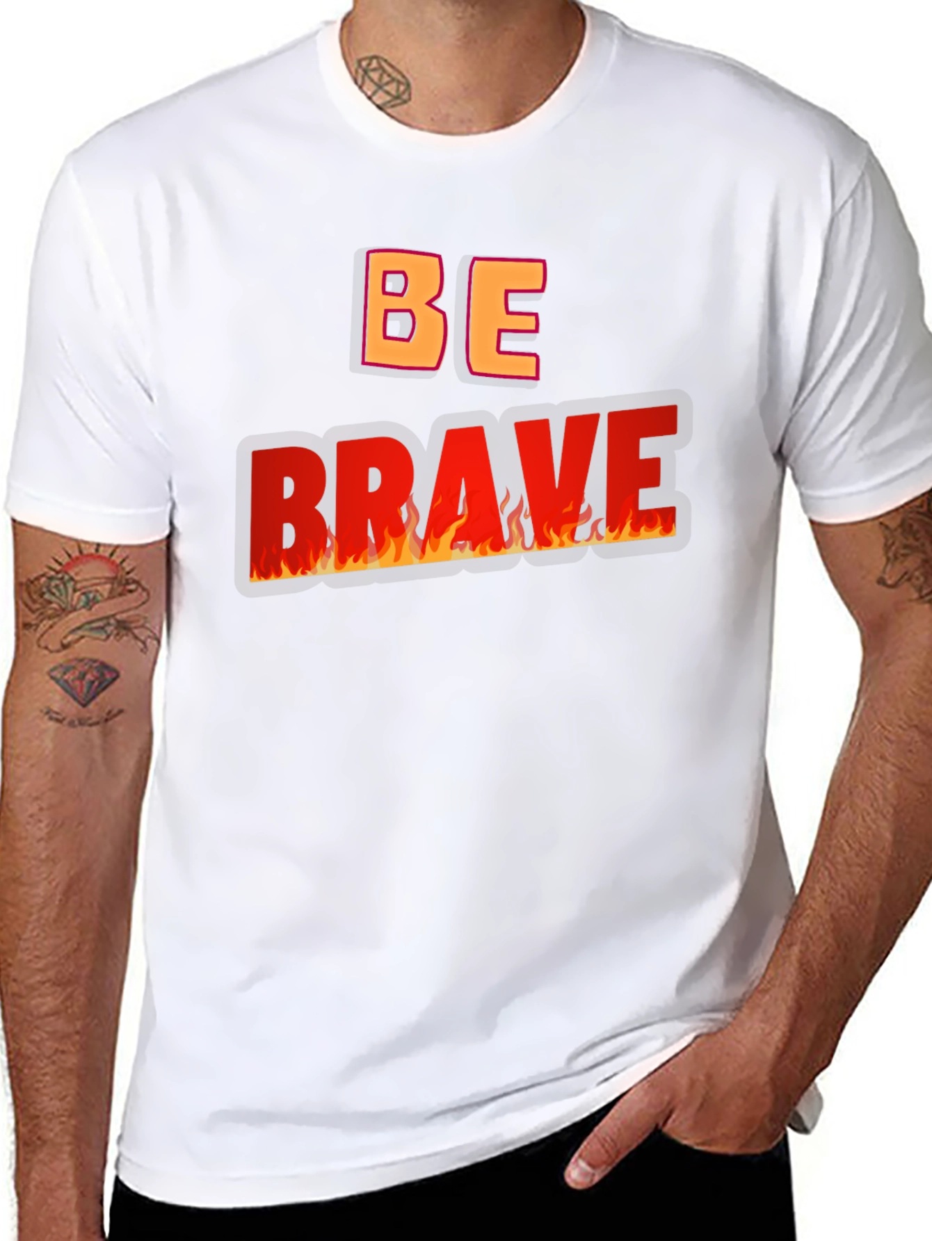 Be Brave Graphic Tee - Black