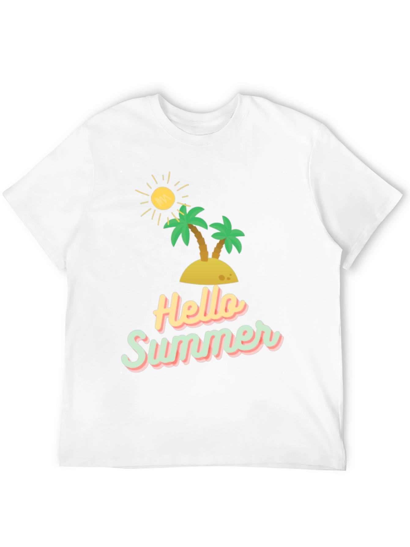 Hello Summer Graphic Tee - Black Casual T-Shirt