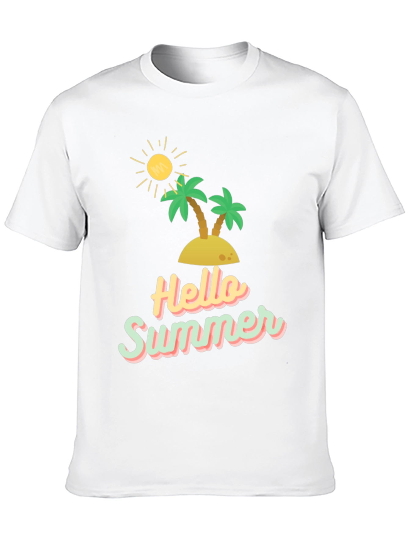 Hello Summer Graphic Tee - Black Casual T-Shirt