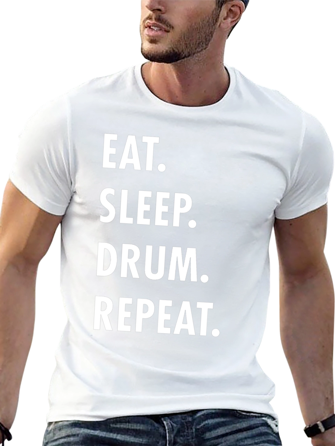 Eat Sleep Drum Repeat Black T-Shirt