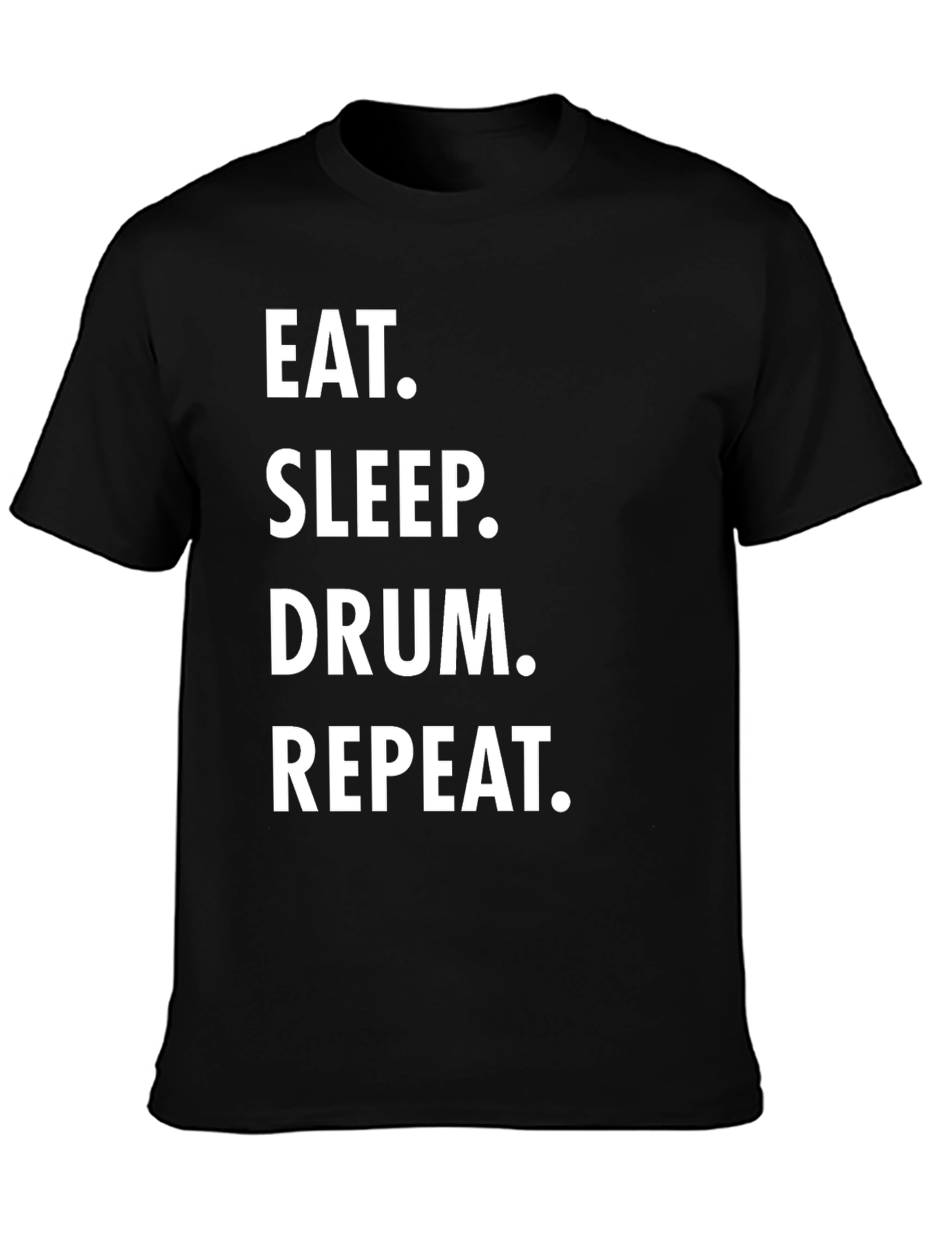 Eat Sleep Drum Repeat Black T-Shirt