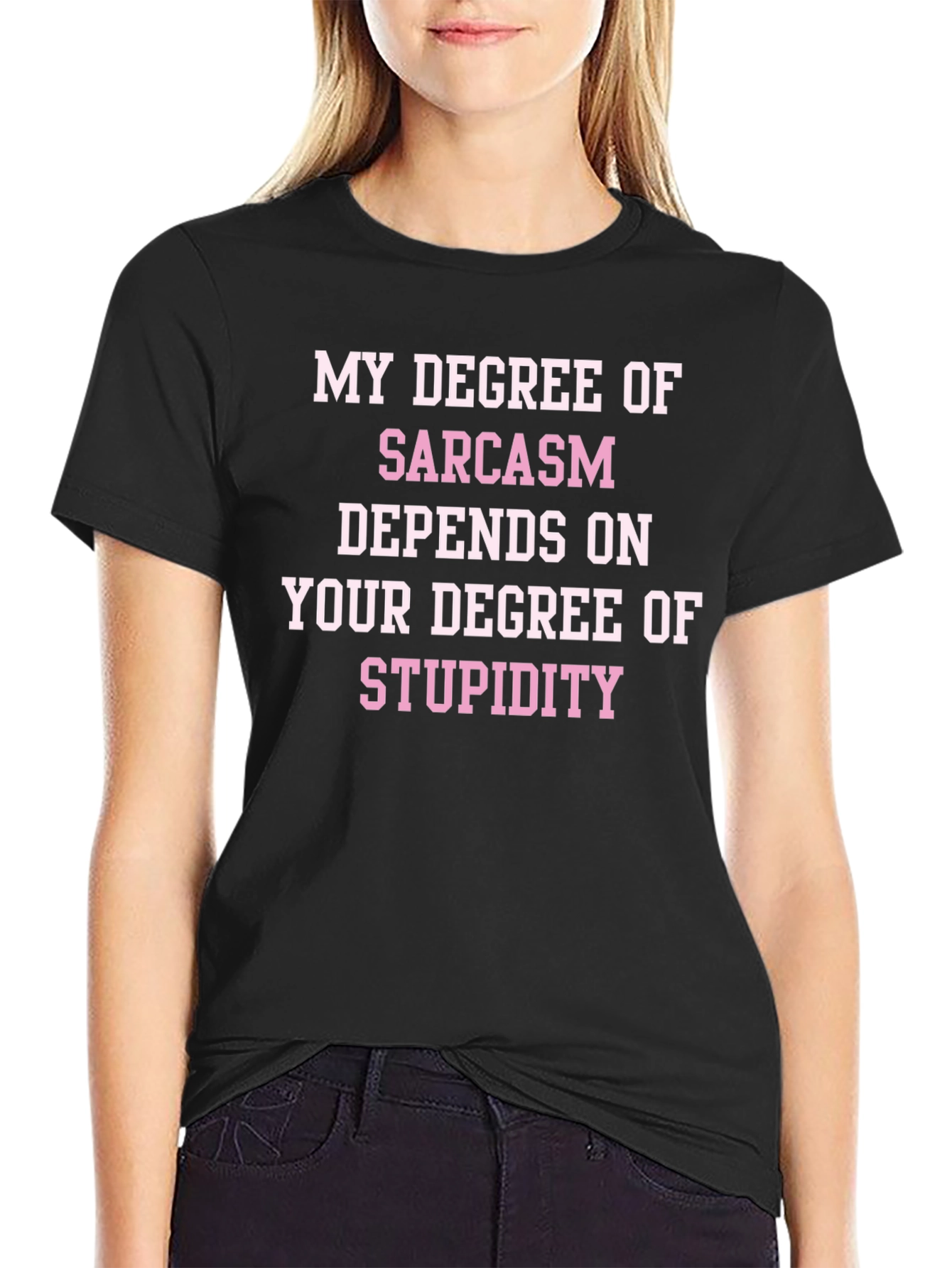 Sarcasm Degree Tee - Black Novelty T-Shirt