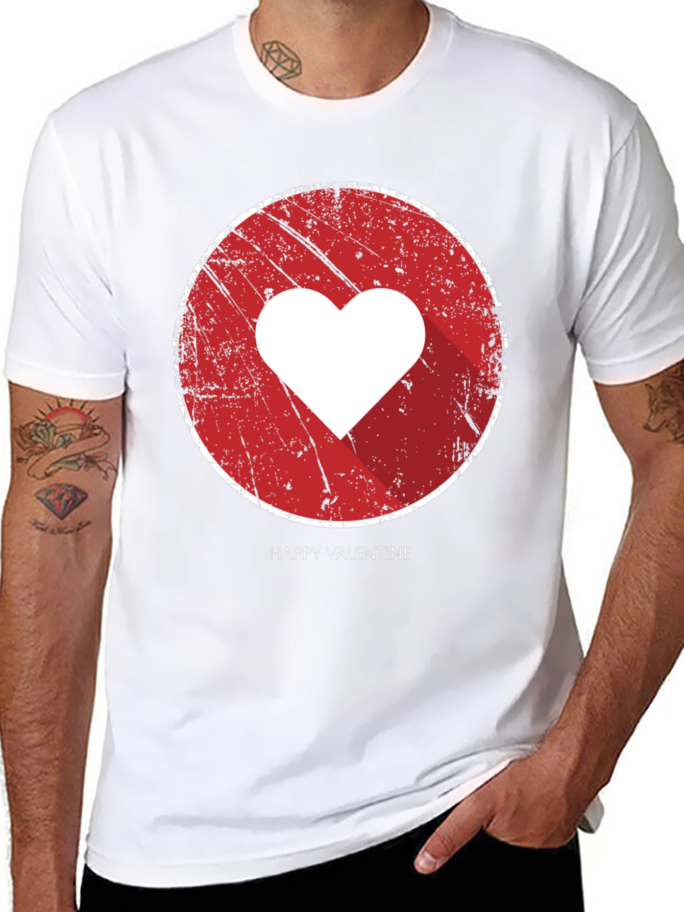 Happy Valentines Day Heart Graphic T-Shirt