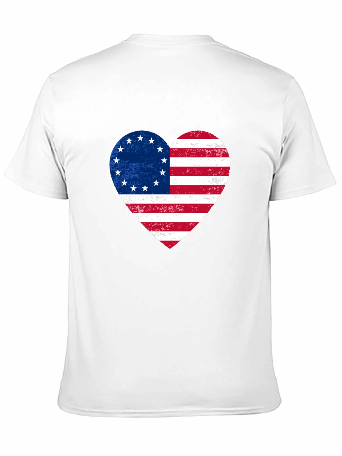 Patriotic American Flag Heart T-Shirt